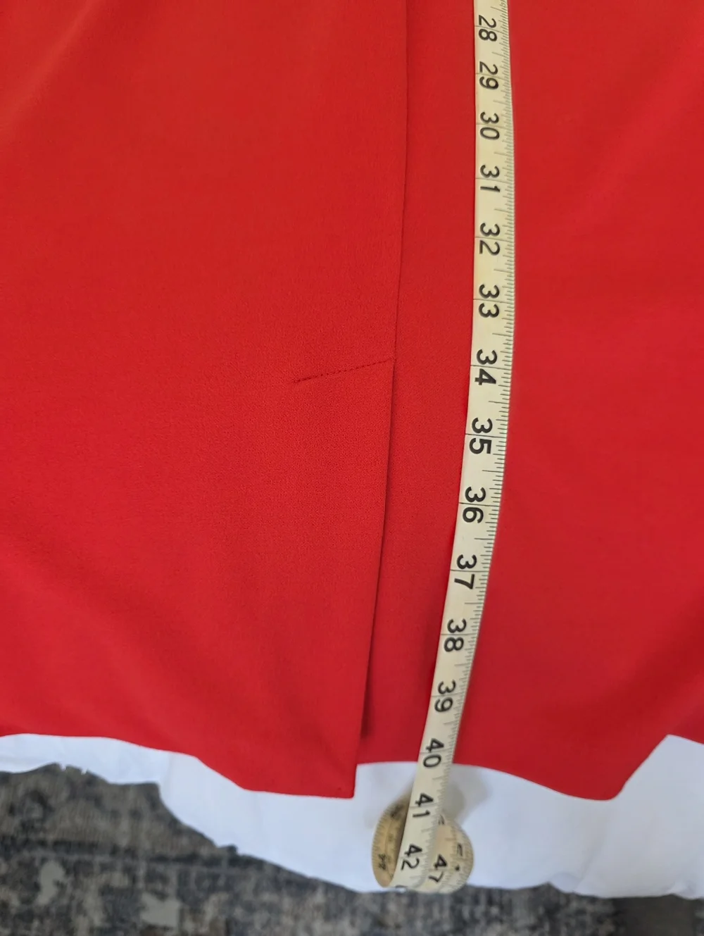 New York & Company Red Belted Midi Dress - Picture 6 of 11